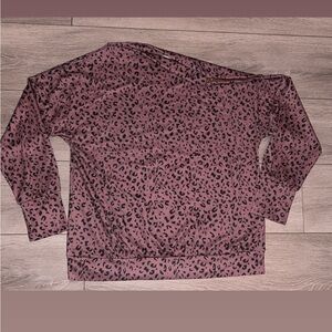 Women’s Size XL Long Sleeved Pullover Blouse Off Shoulder Zipper Accent EUC